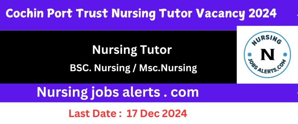 image showing detail of Nursing Tutor Vacancy 2024